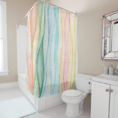 Rideaux De Douche Peinture aquarelle peinture colorée (En situation)