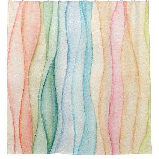 Rideaux De Douche Peinture aquarelle peinture colorée (Devant)