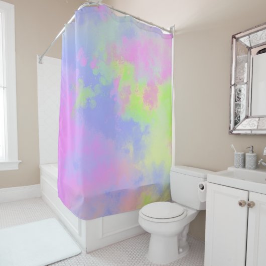 Rideaux De Douche Peinture arc-en-ciel (En situation)