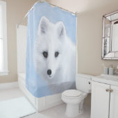 Rideaux De Douche Peinture Arctic Fox - Art original de la faune (En situation)
