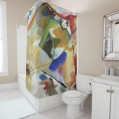 Rideaux De Douche Peinture avec Centre Vert - Wassily Kandinsky (En situation)