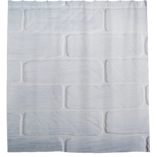 Rideaux De Douche Peinture blanche murale en brique texture (Devant)