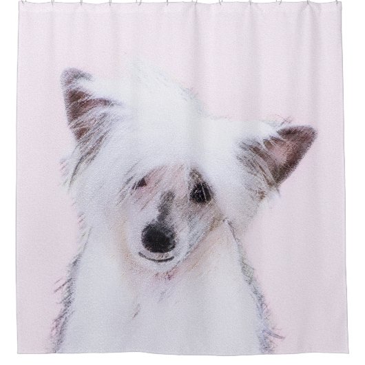 Rideaux De Douche Peinture chinoise en poudre - Art Chien (Devant)