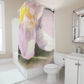 Rideaux De Douche Peinture d'aquarelle florale Crocus (En situation)