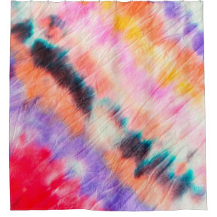 Rideaux De Douche Peinture D'Art Bleu Sale. Tie Teinture Texture. Vi