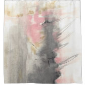 Rideaux De Douche Peinture d'art rose or Abstrait (Devant)