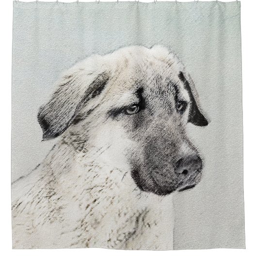 Rideaux De Douche Peinture de berger anatolienne - Art original de c (Devant)