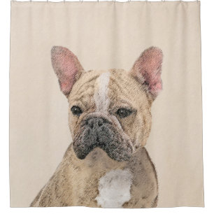 Rideaux De Douche Peinture de Bouledogue Français (Sable) - Original