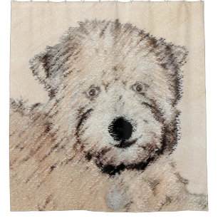 Rideaux De Douche Peinture de Chien à roux à peluche molle