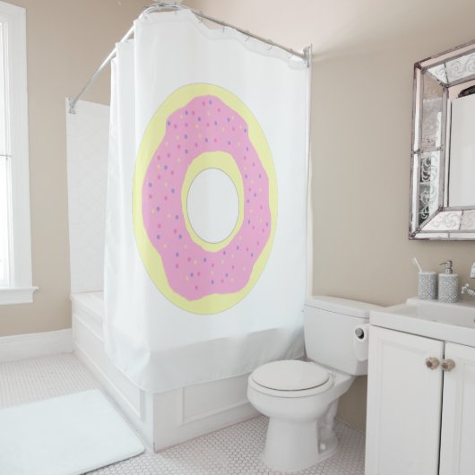 Rideaux De Douche peinture de donut (En situation)