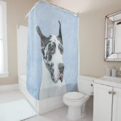 Rideaux De Douche Peinture de Great Dane (Arlequin) - Art original d (En situation)