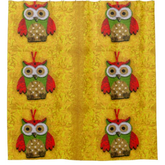 Rideaux De Douche Peinture de hibou (Devant)