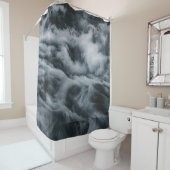 Rideaux De Douche Peinture de nuages gris (En situation)