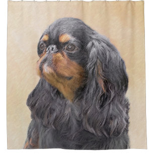 Rideaux De Douche Peinture de Spaniel Toy Anglais Art Animalier Orig