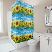 Rideaux De Douche Peinture de tournesols (En situation)