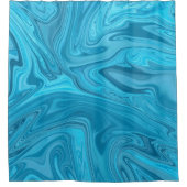 Rideaux De Douche Peinture des vagues bleues | Meilleure peinture ab (Devant)