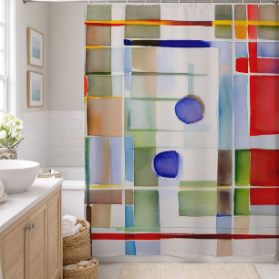 Rideaux De Douche Peinture géométrique abstraite