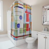 Rideaux De Douche Peinture géométrique Abstraite (En situation)