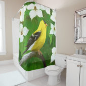 Rideaux De Douche Peinture Goldfinch - Cute Original Chien Art (En situation)