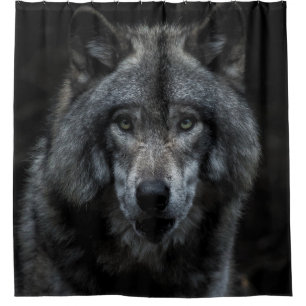 RIDEAUX DE DOUCHE PEINTURE NOIRE ET BROWN EN LOLLIER