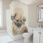 Rideaux De Douche Peinture Pekingese - Cute Original Chien Art (En situation)