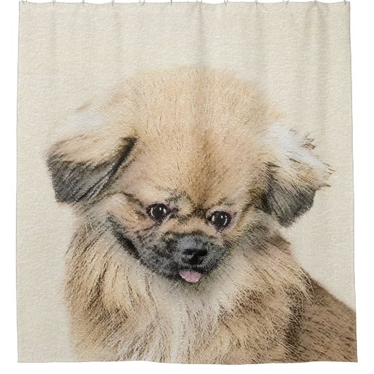 Rideaux De Douche Peinture Pekingese - Cute Original Chien Art (Devant)