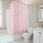 Rideaux De Douche Peinture rose pastel (En situation)