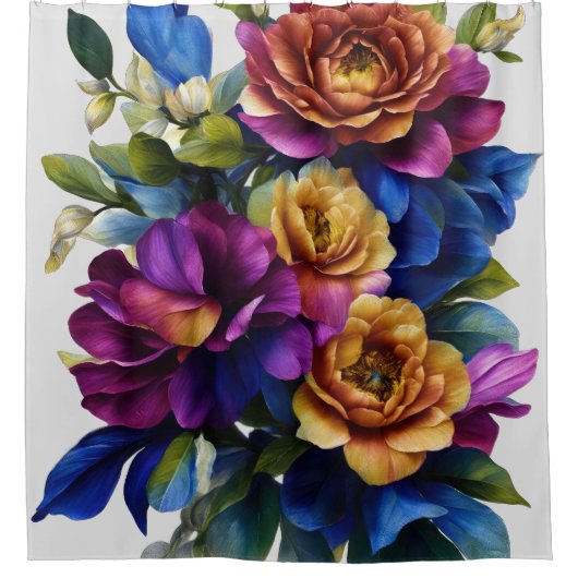 Rideaux De Douche Peinture Spray Floral N'importe quel Arrière - pla (Devant)