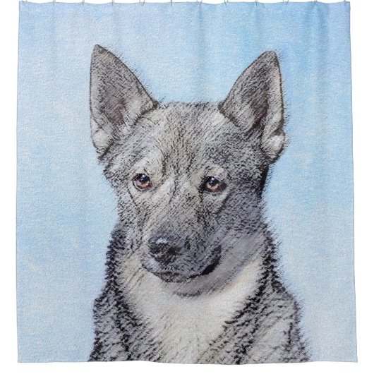 Rideaux De Douche Peinture Suédoise Vallhund - Cute Original Chien A (Devant)