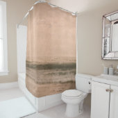 Rideaux De Douche Peinture sur le paysage marin (En situation)