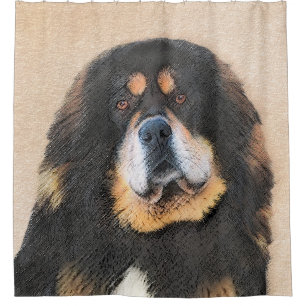 Rideaux De Douche Peinture Tibétaine Mastiff - Joli art original chi