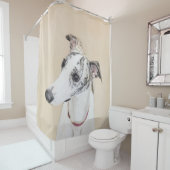 Rideaux De Douche Peinture Whippet - Jolie art original chien (En situation)