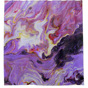 Rideaux De Douche Peintures acryliques couleur tonique, abstrait.