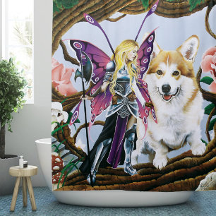Rideaux De Douche Pembroke Welsh Corgi Fairy Imaginaire