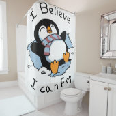 Rideaux De Douche Penguin des neiges (En situation)