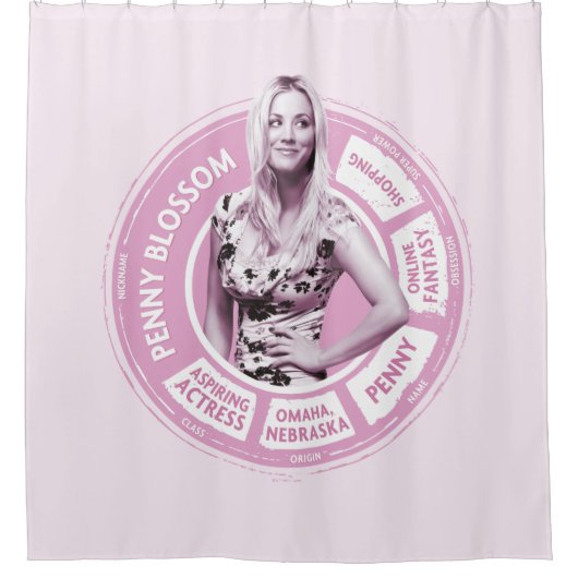 Rideaux De Douche Penny Blossom Info Graphique (Devant)