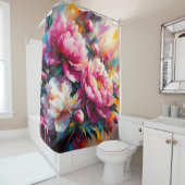 Rideaux De Douche Peonies acryliques (En situation)
