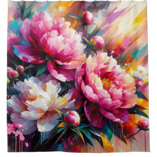 Rideaux De Douche Peonies acryliques (Devant)