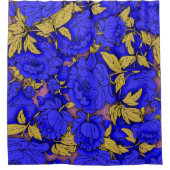 Rideaux De Douche Peonies bleues (Devant)