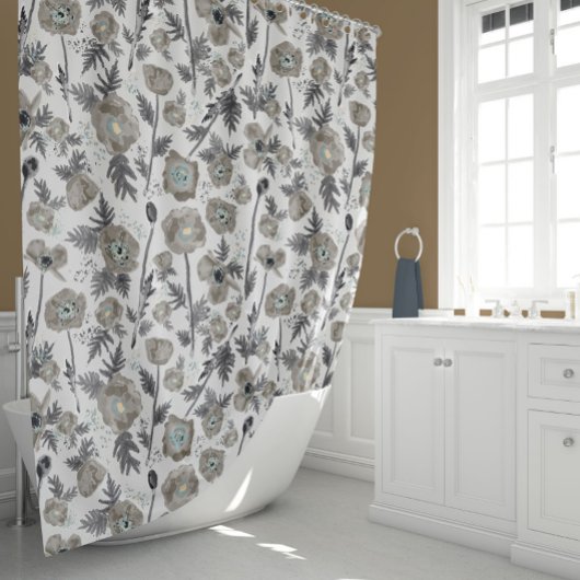 Rideaux De Douche Pépies Aquarelle Motif Floral