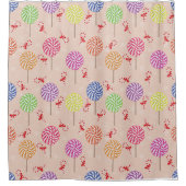 Rideaux De Douche Peppermint Candy Mints Christmas, candy canes (Devant)