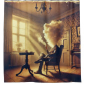 Rideaux De Douche Perdu dans la fumée - Surreal Art Design (Devant)