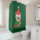 Rideaux De Douche Père Noël Bear (En situation)