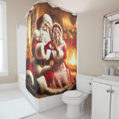 Rideaux De Douche Père Noël et Mme Claus (En situation)