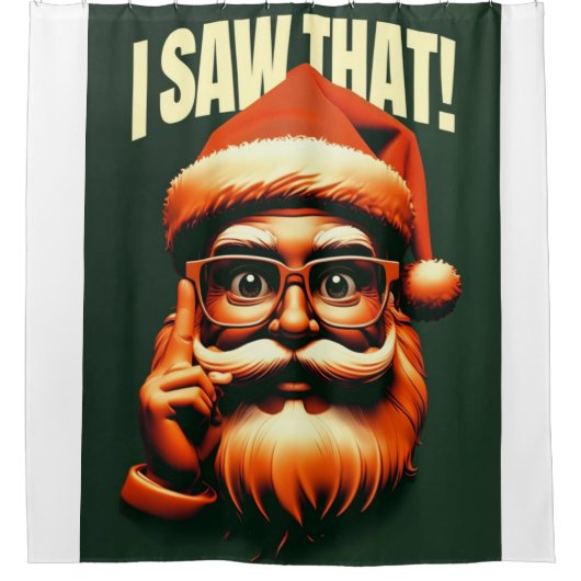 Rideaux De Douche Père Noël vous regarde  (Devant)