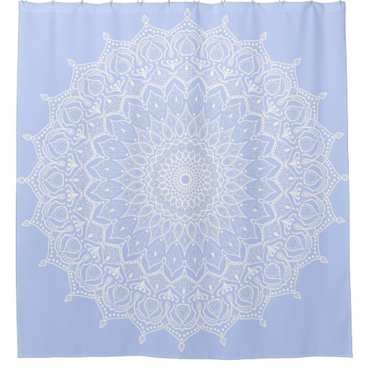 Rideaux De Douche Periwinkle Mandala - Bora à Juniper Berry (Devant)