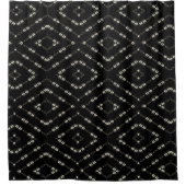 Rideaux De Douche Perles noires et blanches (Devant)