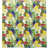 Rideaux De Douche Perroquets Et Fruits Tropicaux (Devant)