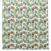 Rideaux De Douche Perroquets oiseaux tropicaux motif (Devant)