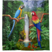 Rideaux De Douche Perroquets Tropicaux Ara (Devant)